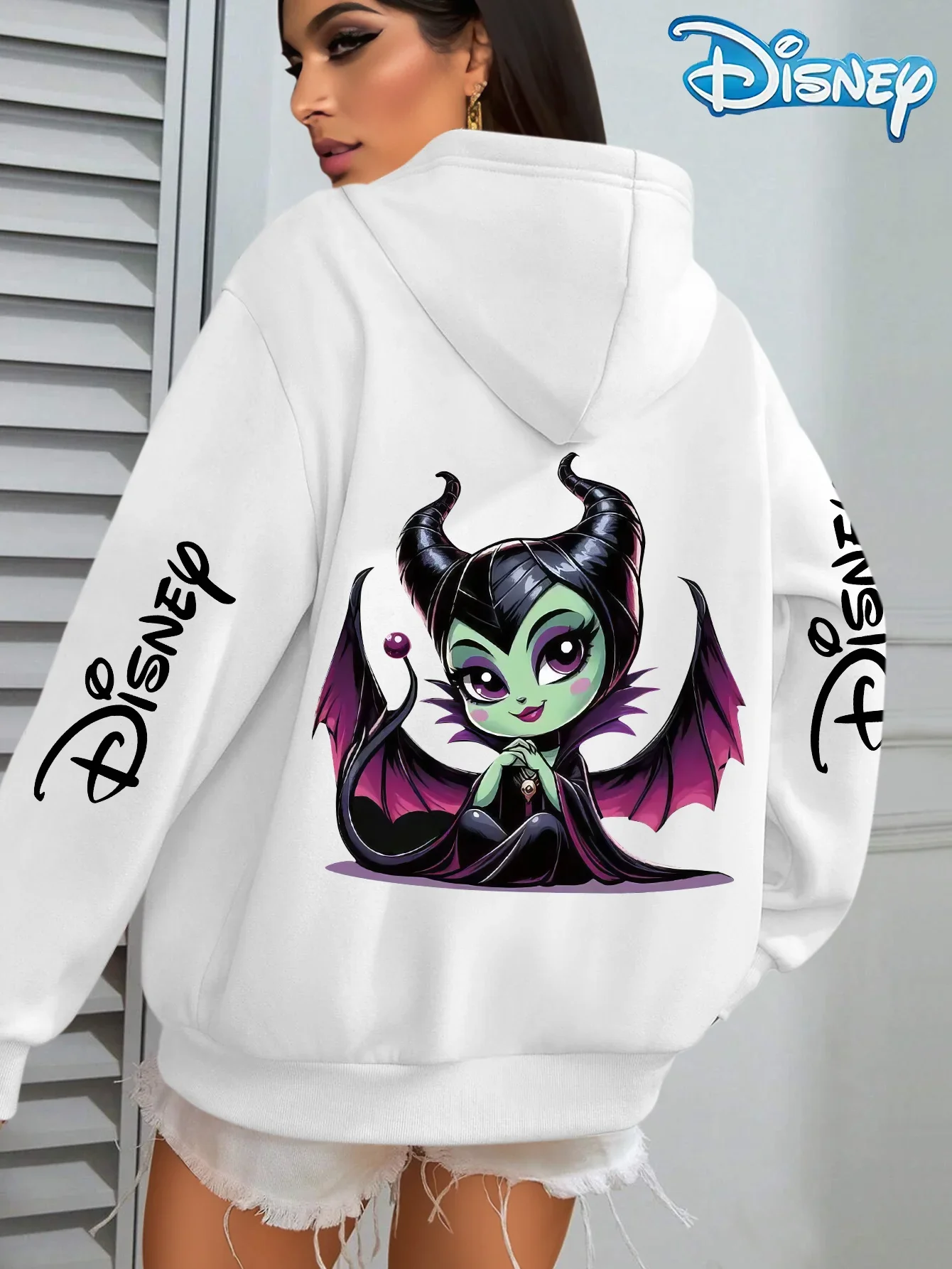 

Толстовка с капюшоном Disney Marin Feisen, с длинными рукавами и мультяшным рисунком, слегка эластичная ткань, подходит для всех сезонов.