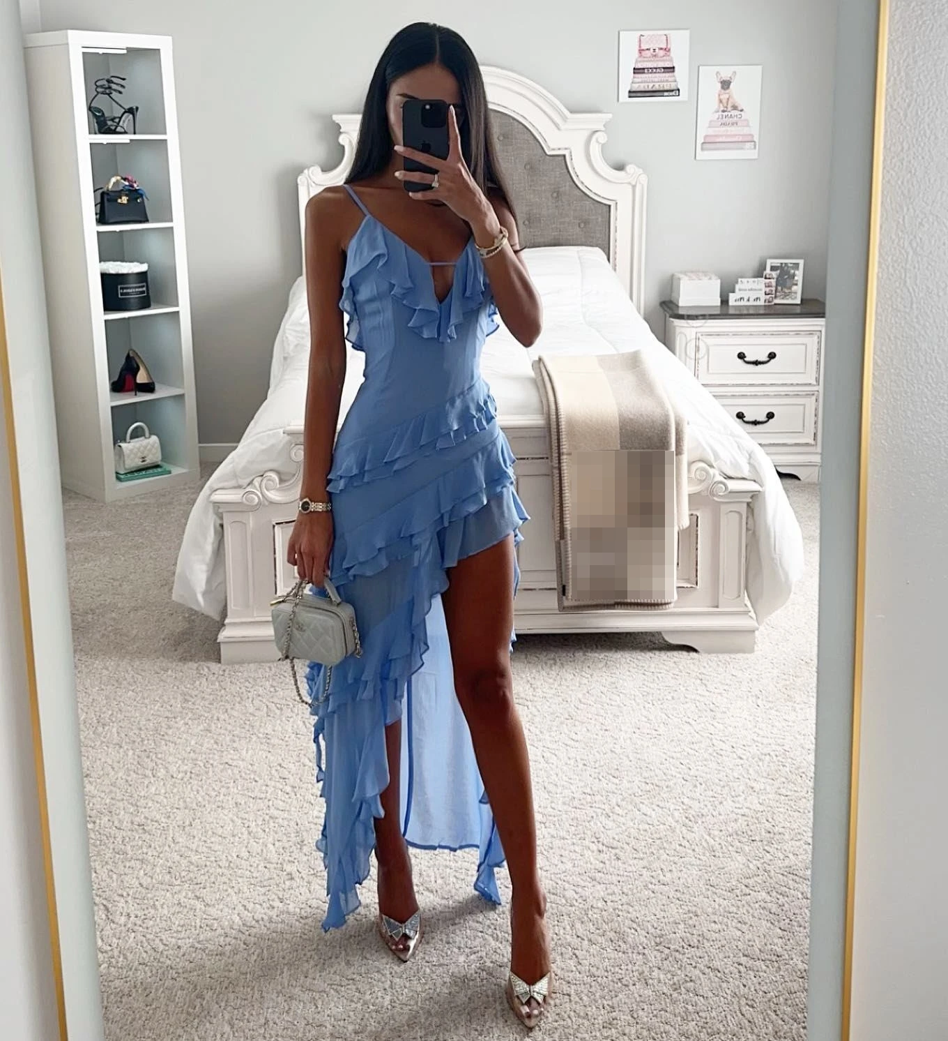

Sexy Beachside Gown Women's Strapl Long Dr V-ne High-waist A-line Skirt Polyester Spring Summer Autumn Winter