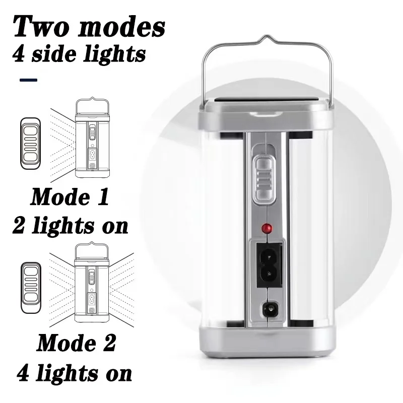 Imagem -04 - Luz de Acampamento Solar Recarregável Multiúso Lanterna Impermeável Portátil da Barraca Lanterna Modos Led