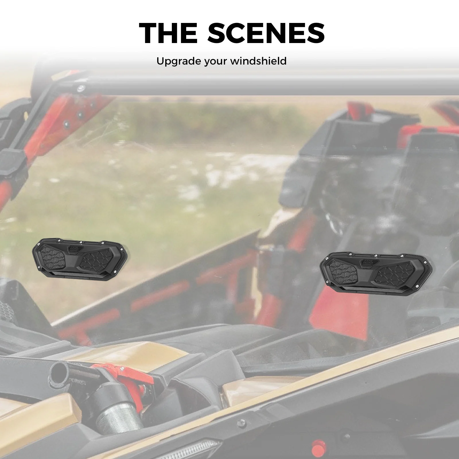 UTV Windschutzscheiben-Dachlüftungs-Montagesatz, Abtauen, Entfernungen für Can-am Maverick X3, kompatibel mit Polaris RZR 800 900 XP 1000 für Cfmoto – Detail 5