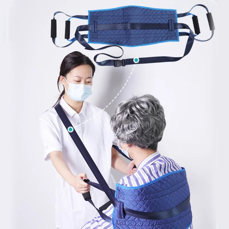 Stand Up Assist Strap Transfer Pad Bedridden Elderly Patients Flip Over Fixed Strap Displacement Pad Large Body Weight Shifting
