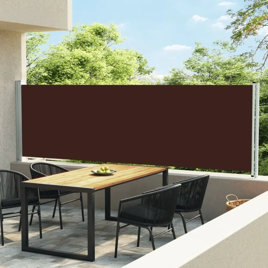 

Patio Retractable Side Awning 55.1x236.2 Brown