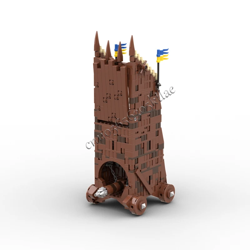 526 PCS Construction Black Siege Tower MOC Customize Modular Building Block Brick Popular Kids Technology DIY Holiday Toy Gifts