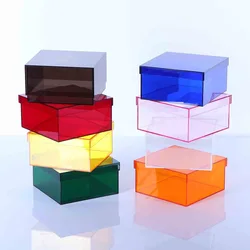 Acrylic Favor Box with Lids Party Gift Boxes for Bridesmaid&Groomsman Bathroom Kitchen Pantry Organization Cosmetics Storage Box