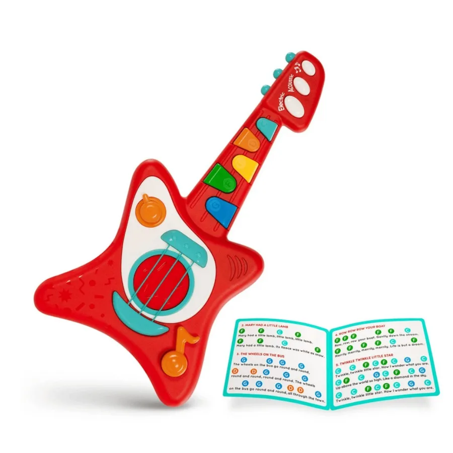 battat-rock-n'-play-guitar-con-modalita-elettriche-e-acustiche-giocattoli-per-bambini-e-in-eta-prescolare