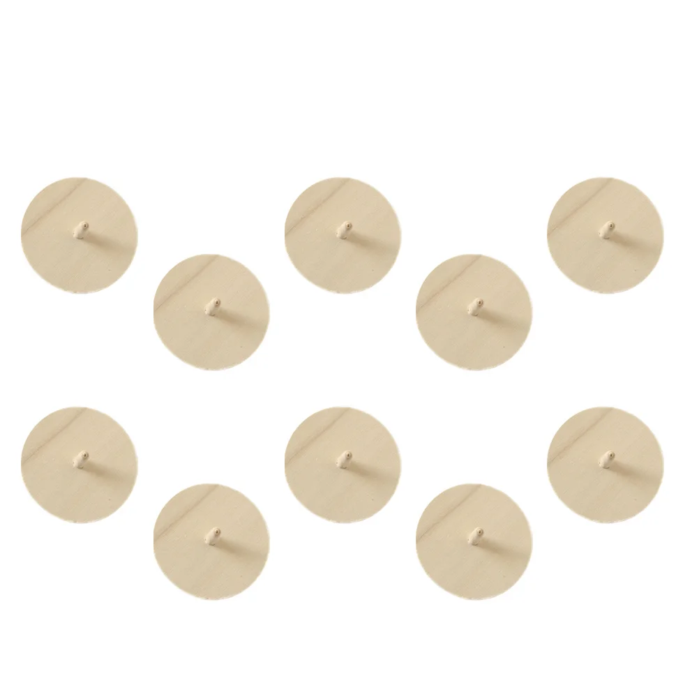 10 pçs tocadores de madeira diy pintura inacabada crianças criativo jogo educativo conjunto inacabado topo crianças brinquedo