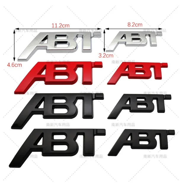 

Car Sticker Adhesive Badge Decal Metal Zinc Alloy Emblem Car Fender Trunk Body Tailgate Badge for For ABT Sports