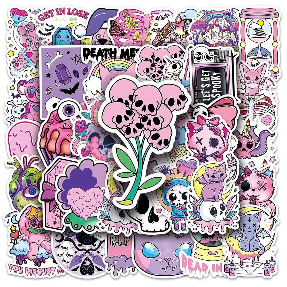 10/30/50/100 sztuk Horror czarownica aptekarz magiczna naklejka estetyczne Graffiti Laptop naklejki na deskorolkę fajne naklejki Goth dla zabawek dla dzieci