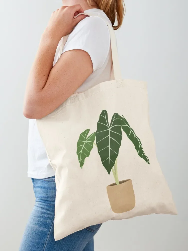 Potted Alocasia Tote Bag supermarket folding bag shopper bags for women Big bag women bags for women