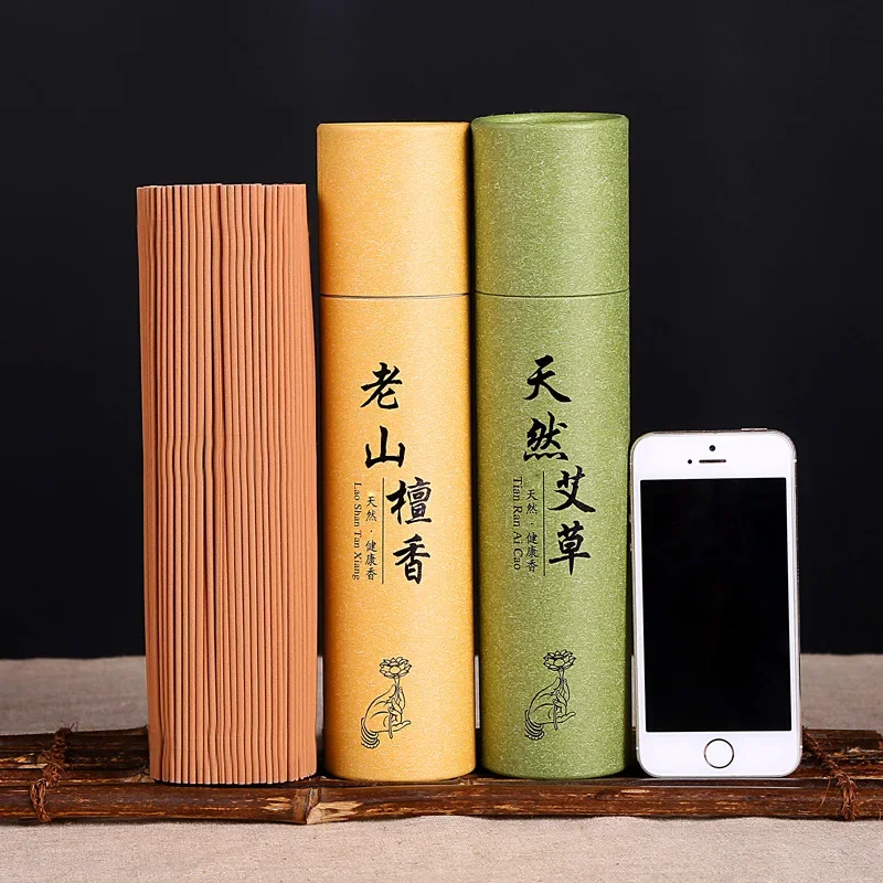 200g Big Tube 350pcs Stick Incenses Mosquito Repellent Bulk Sale Wormwood Sandalwood Incense Sticks for Living Room Buddhist