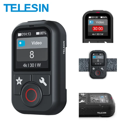 TELESIN T13 Control remoto Bluetooth para GoPro Hero 13 12 11 10 9 8 Max con correa para muñeca para accesorios de Cámara de Acción