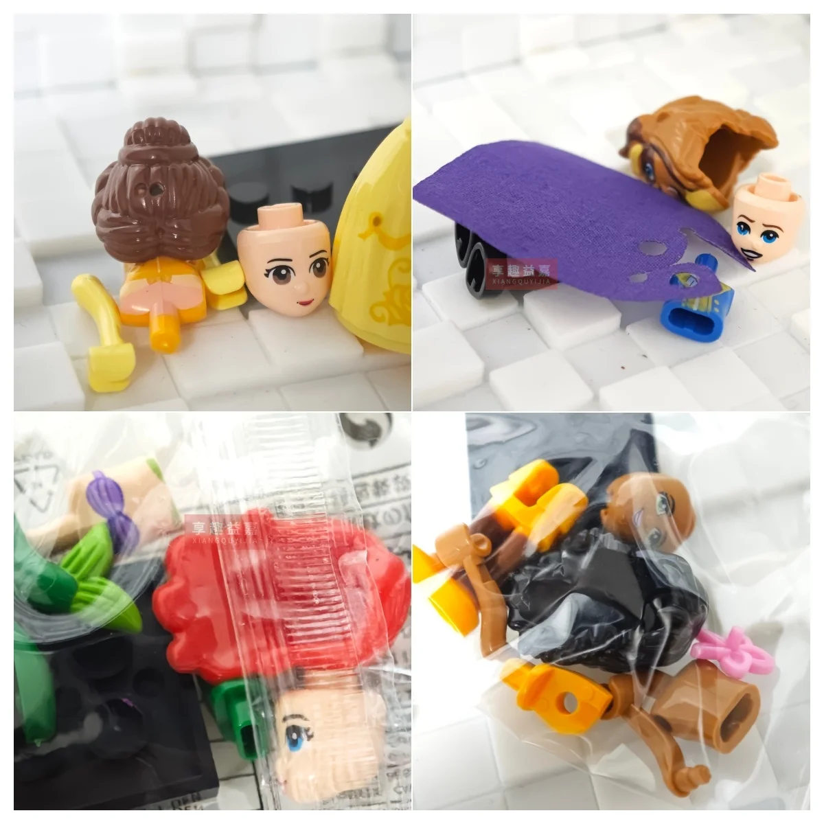 

4.5CM Movie Cartoon Mini Action Figure Doll Building Blocks Anime Girls Characters Model Toy Gifts Princess Prince