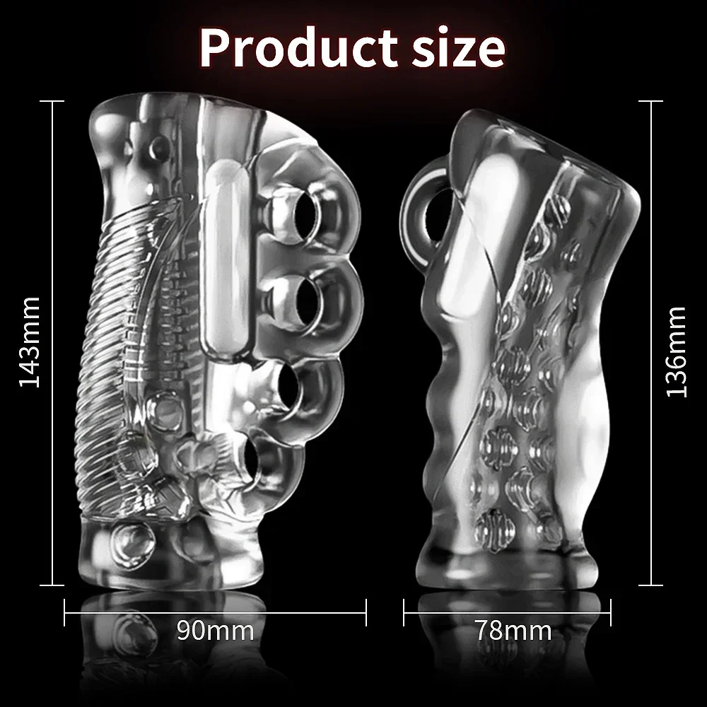 Automatic Masturbator for Men Vibrating Real Pussy Transparent Silicone Soft Male Masturbators Vagina Adult Goods for Men