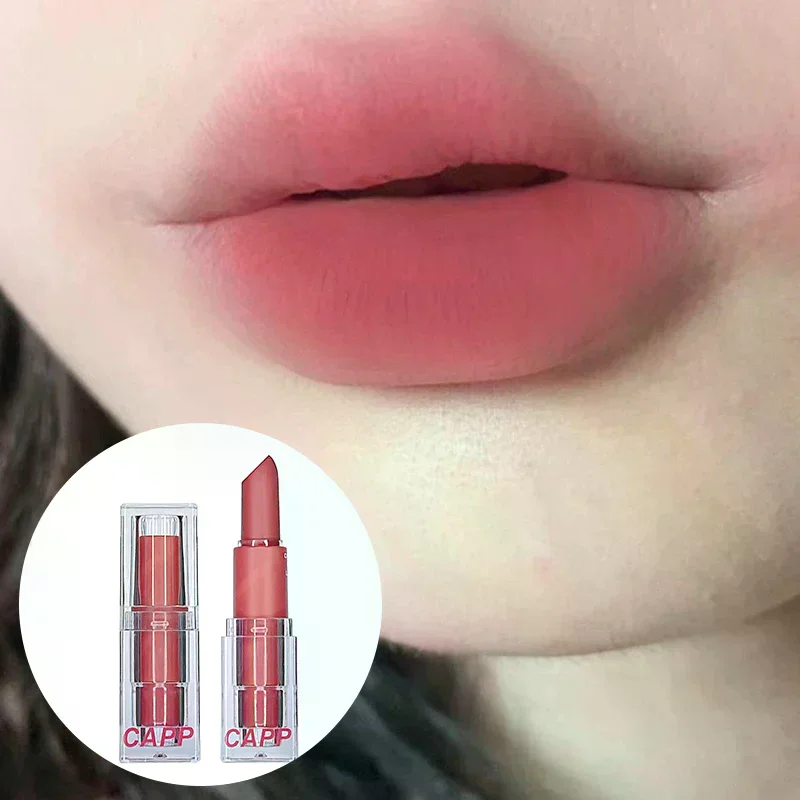 أحمر شفاه أكريليك شفاف 6 ألوان أحمر شفاه مثير امرأة مخملية غير لامعة ملمع شفاه يدوم طويلاً مقاوم للماء مكياج الشفاه مستحضرات التجميل #3