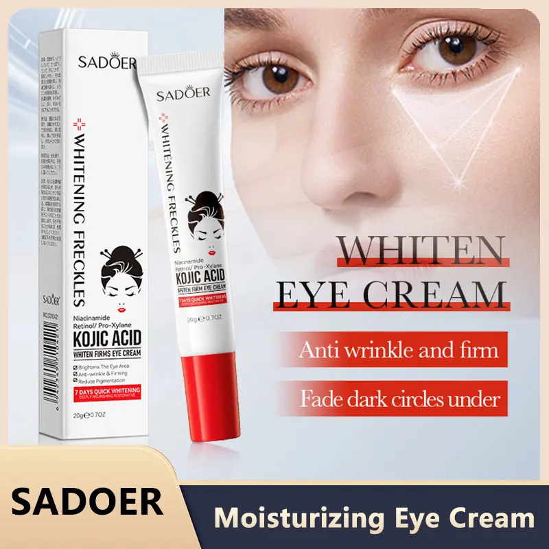 SADOER крем для глаз с койевой кислотой и ретинолом против темных кругов, удаление мешков под глазами, увлажняющий, укрепляющий, косметический, средства по уходу за кожей вокруг глаз