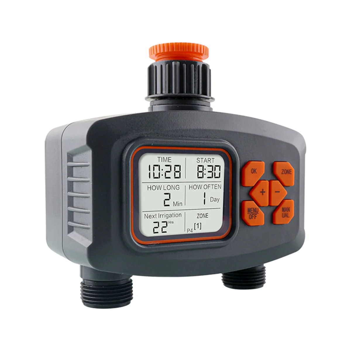 

2-Way Water Timer LCD Display Timer Waterproof IP65 Home Garden Irrigation Rainfall Timer Automatic Controller System