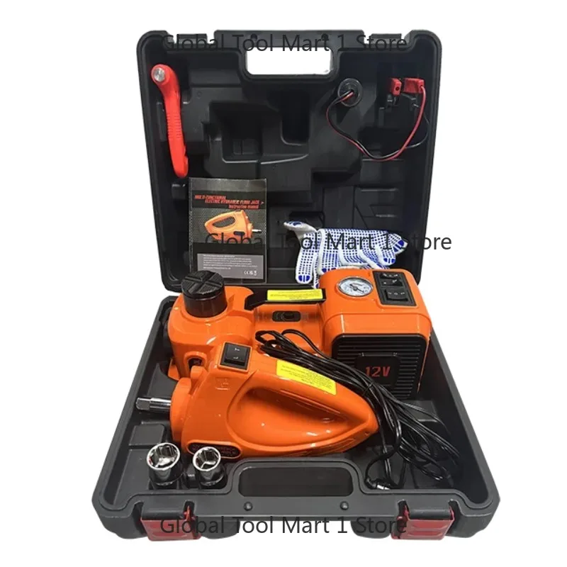 12V 3-in-1 Electric Hydraulic Floor Jack 5 Ton Portable Car Jack Tire Inflator Pump for Car