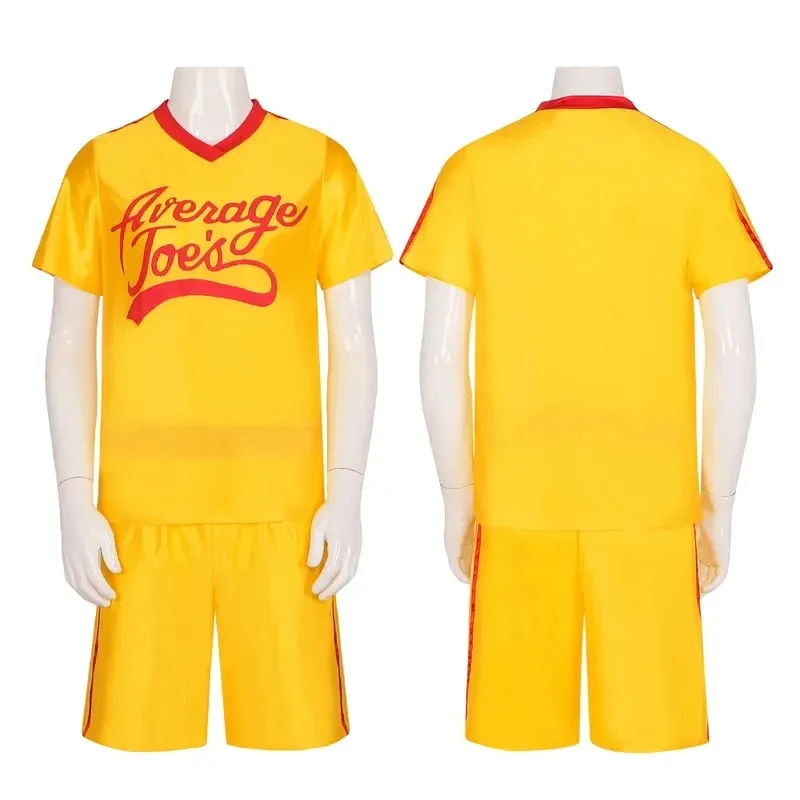 Nuevo Disfraz de Halloween para Cosplay, Conjunto de Jersey Amarillo para Adultos de Crazy Average Joe, Una Verdadera Historia de un Perdedor, Dodgeball, Deporte 2026 ★