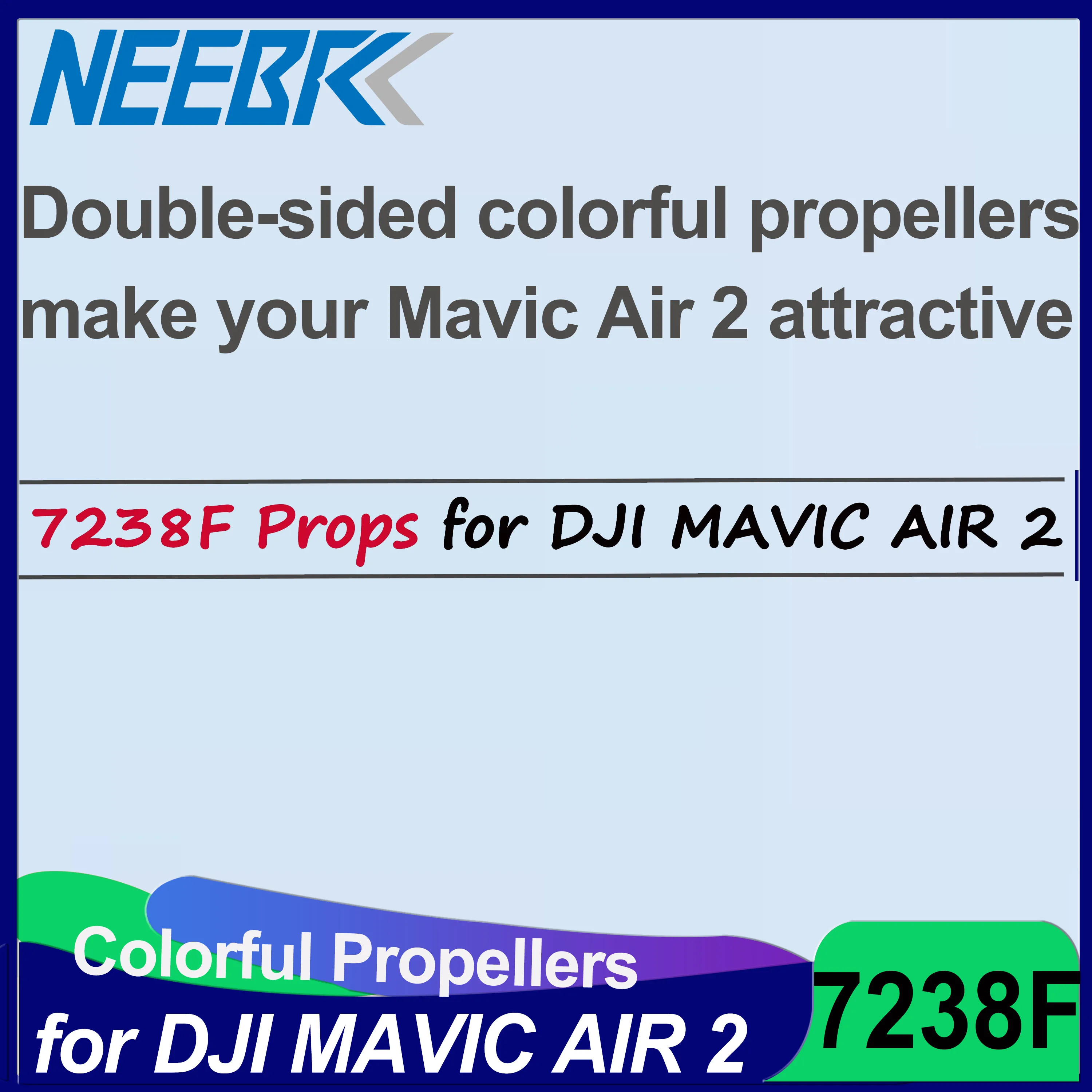 Hélices coloridas de bajo ruido 7238F para DJI Mavic Air 2 AIR 2S, ventilador de ala, accesorios de repuesto para Dron, 4 Uds.