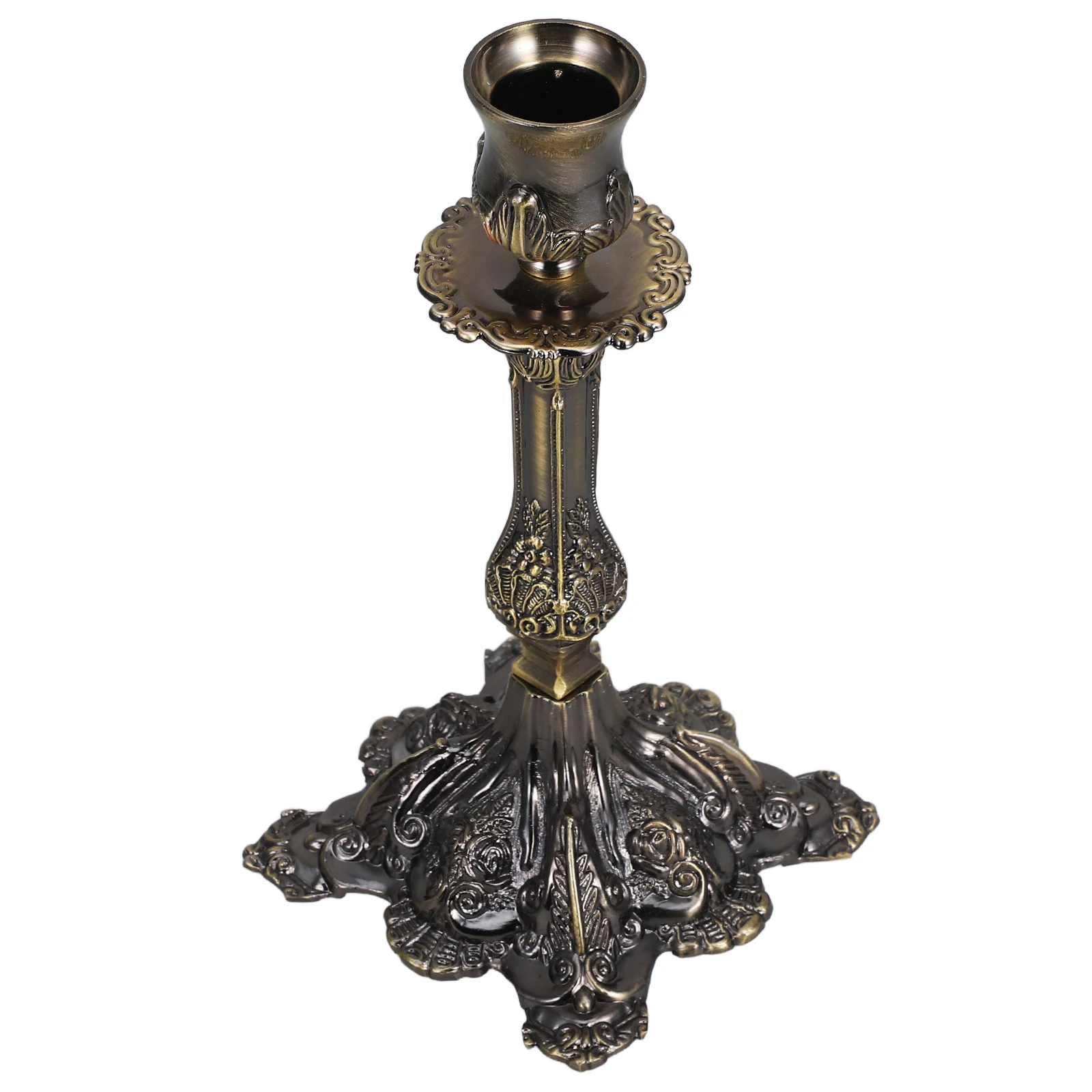 

Candlestick Zinc Alloy European Style Metal Taper Holders Table Centerpiece Vintage Shabbat Holder Home Decor Wedding
