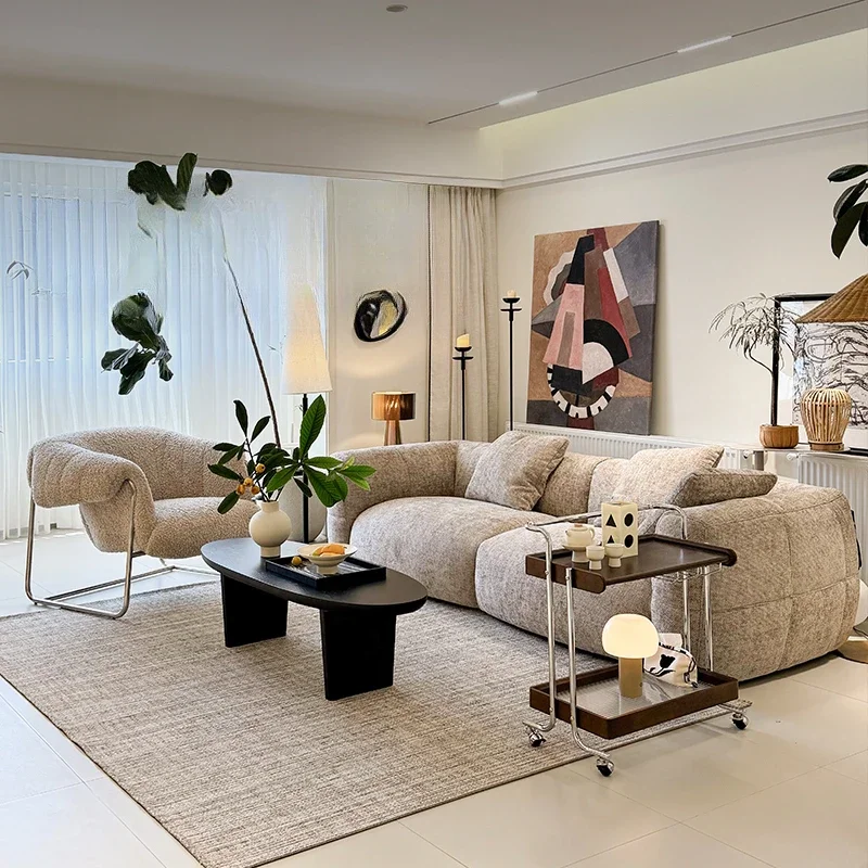 

Individual White Living Room Sofas Floor Lounge Replica Relaxing Sofas Patio Balcony Hallway Relaxing Wood Divano Furniture
