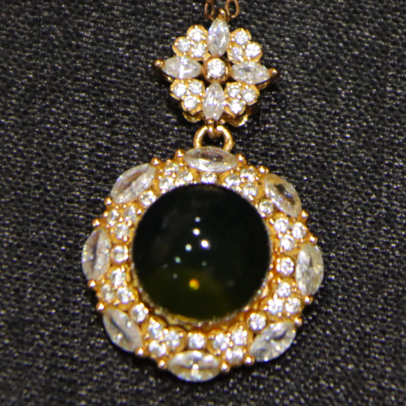 Pure Silver Natural Mexican Blue Amber Pendant 9mm  Floral Vintage Layered Design Jewelry