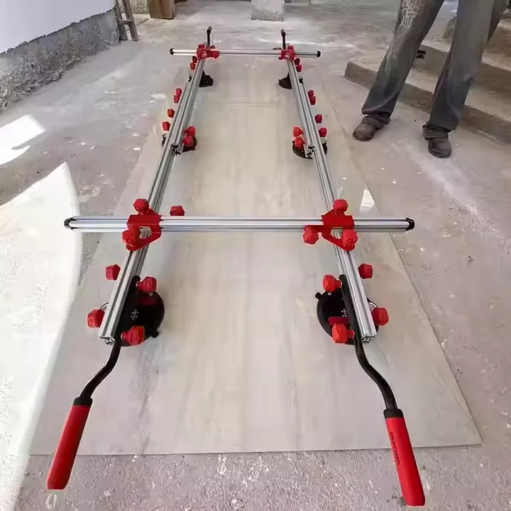 SHIJING P708 Large Plate Lifter Rock Plate Tile Vacuum Suction Cup Lifter Large Size Glass Plate Carrier Aluminum Alloy Material