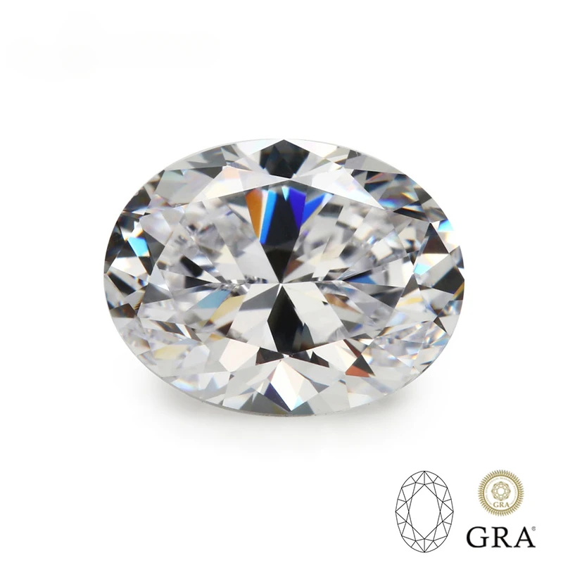 

Moissanite Stone D Color Oval Cut VVS1 Lab Created Gemstone Pass Diamond Tester with GRA Certificate