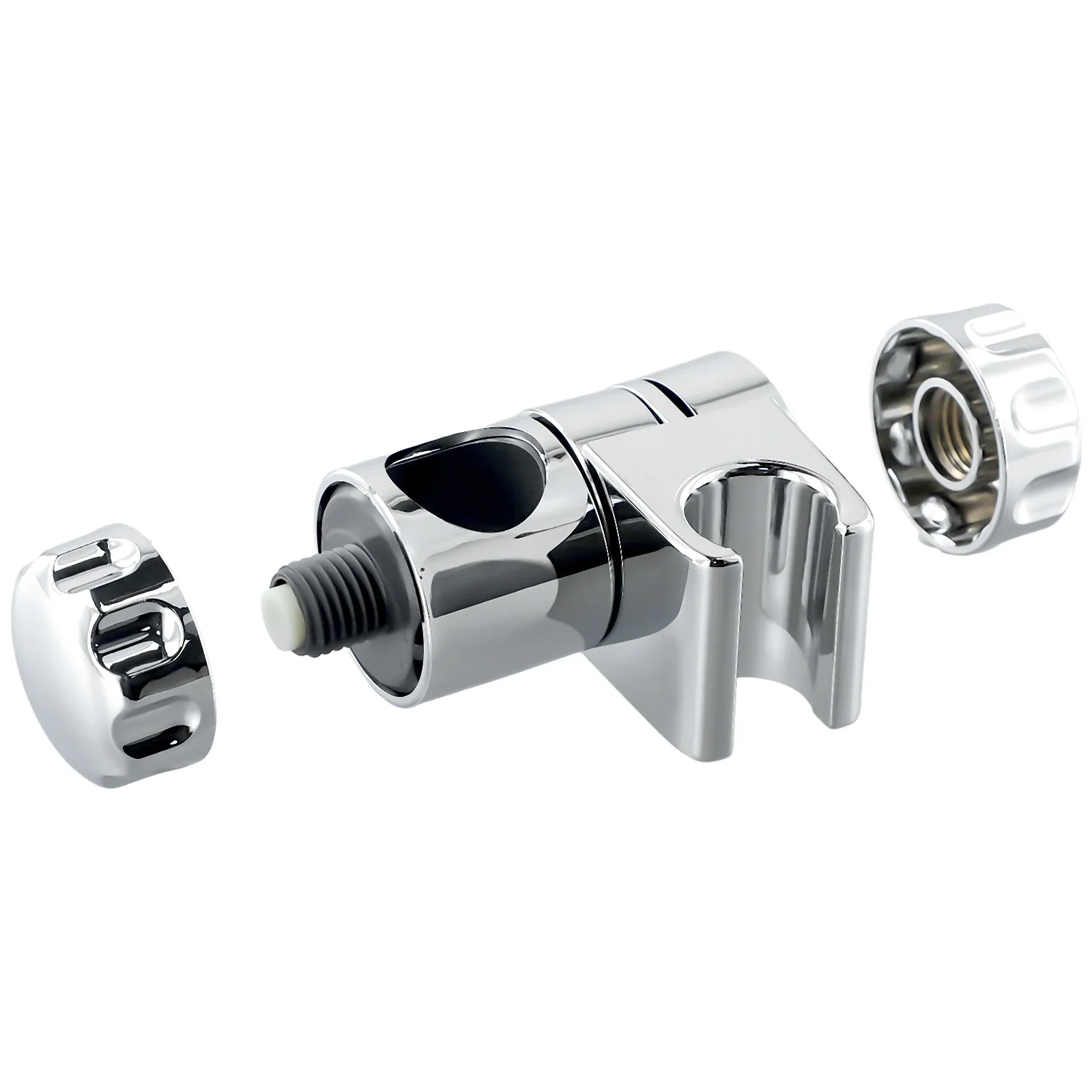 

1 шт., хромированные держатели для слайдеров для душевой рейки, регулируемый кронштейн 18-25 мм для направляющей, регулируемая хромированная труба для ванной комнаты