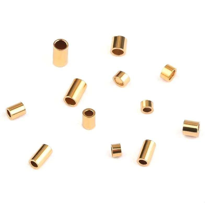 10 Stück 14K Gold gefüllte Crimp- und Endperlen 2mm 1,6mm 14K Gold Crimps 14k Gold gefüllte Endperlen für die Schmuckherstellung von Schmuckzubehör