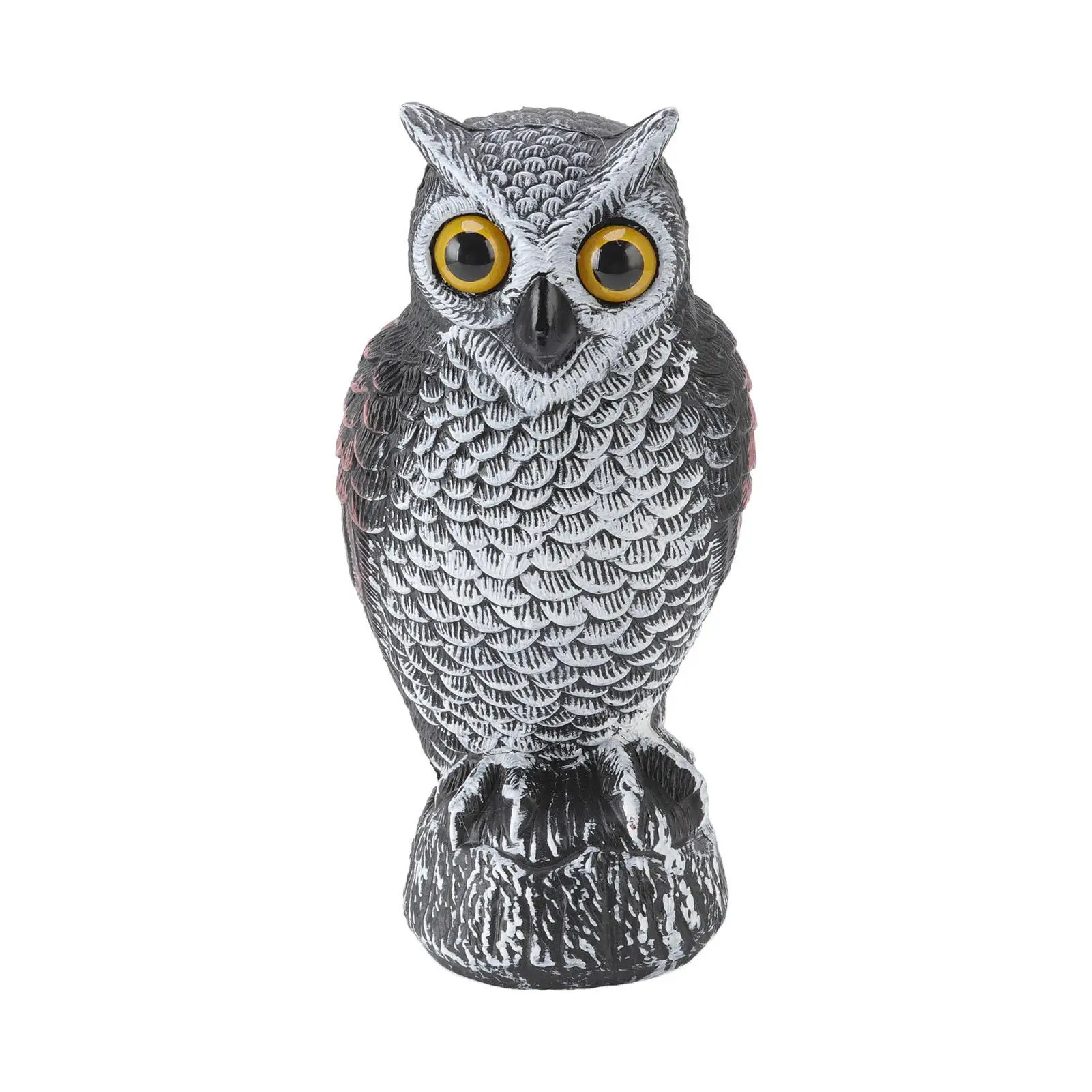 Waterproof Scare Owl Garden Decoy to Deter Birds - Realistic Fake Owl Statue for Bird Control