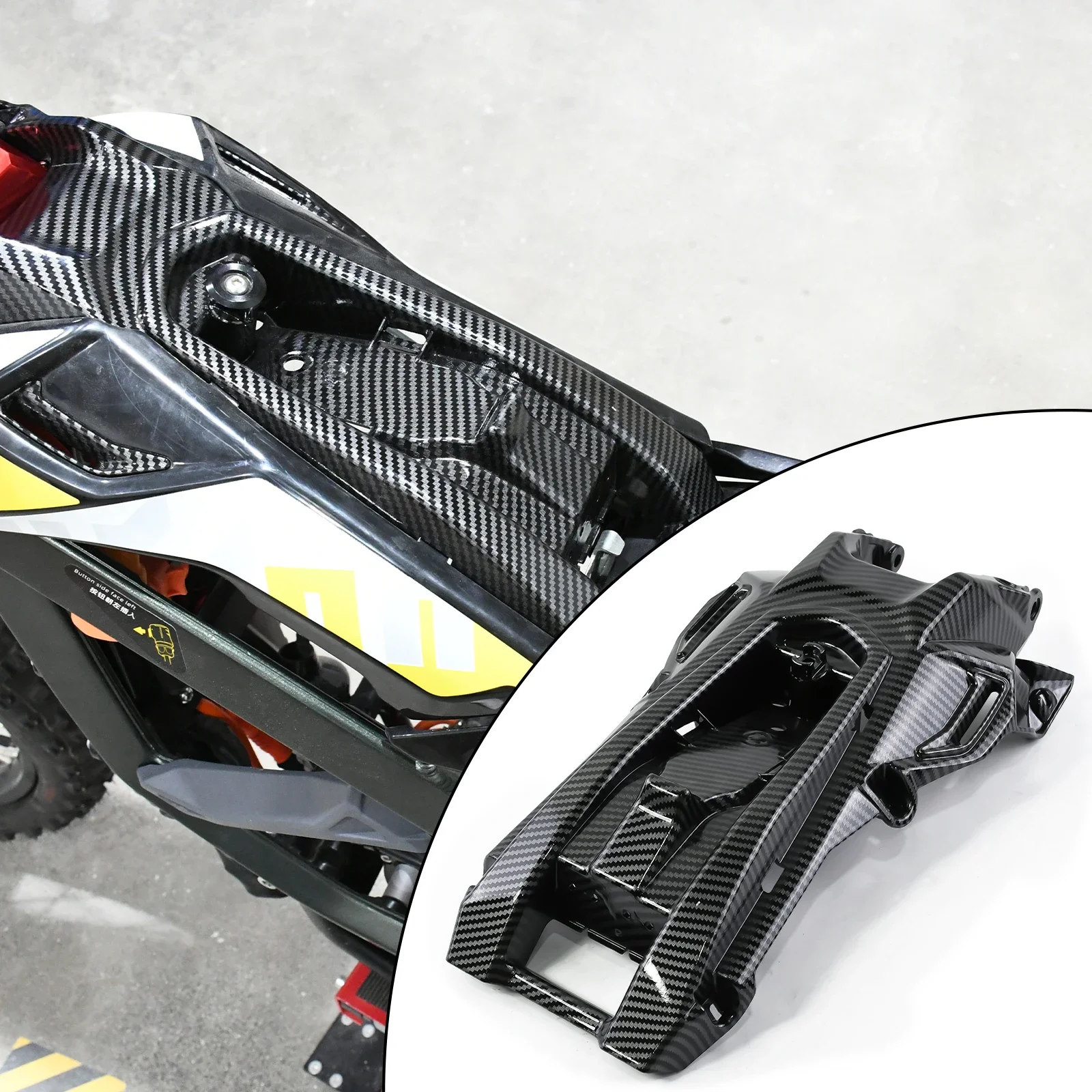 

For Surron Ultra Bee Carbon Fiber Motorcycle Battery Compartment Cover Water Transfer Battery Compartment Electric Bike DirtBike