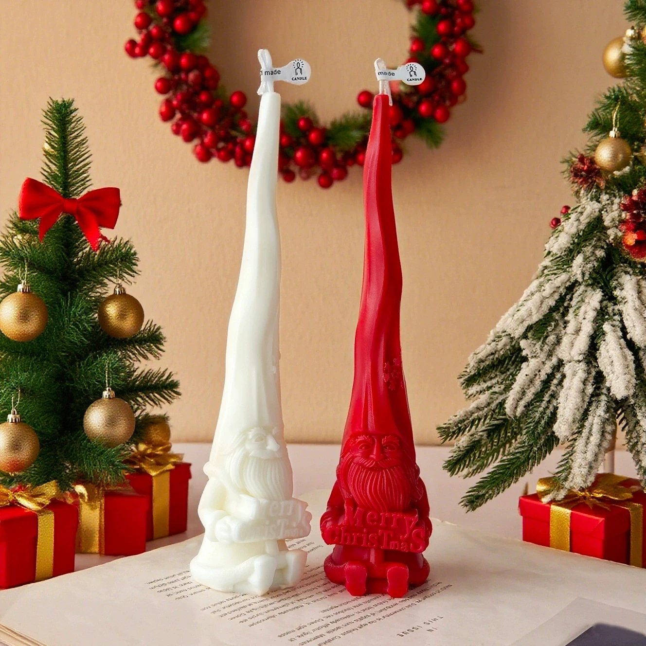 1pc natal papai noel vela perf - Xmas Home Fragrance avaliação e preço