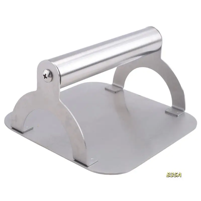 

Кухонный вес для стейка из нержавеющей стали/пуконный пресс с ручкой, сверхмощный гриль-пресс для гамбургеров коммерческого класса