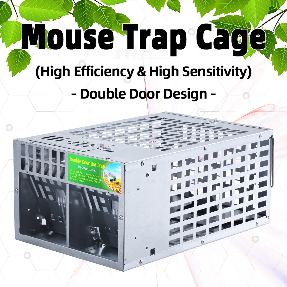 

Высокочувствительная многофункциональная серебряная клетка-ловушка для мыши и крыс
