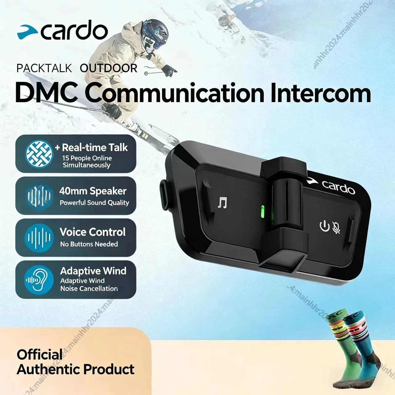 Cardo Ski Walkie-Talkie Bluetooth Headphones for Low Temperature Noise Reduction-DMC Outdoor Sports Communication-JBL Headphones