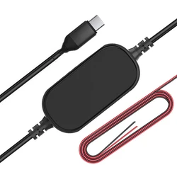 Car Hardwire Cord Cable With Type-C 12V 24V to 5V 2A Auto Charging for DASH Camcorder Vehicle DVR
