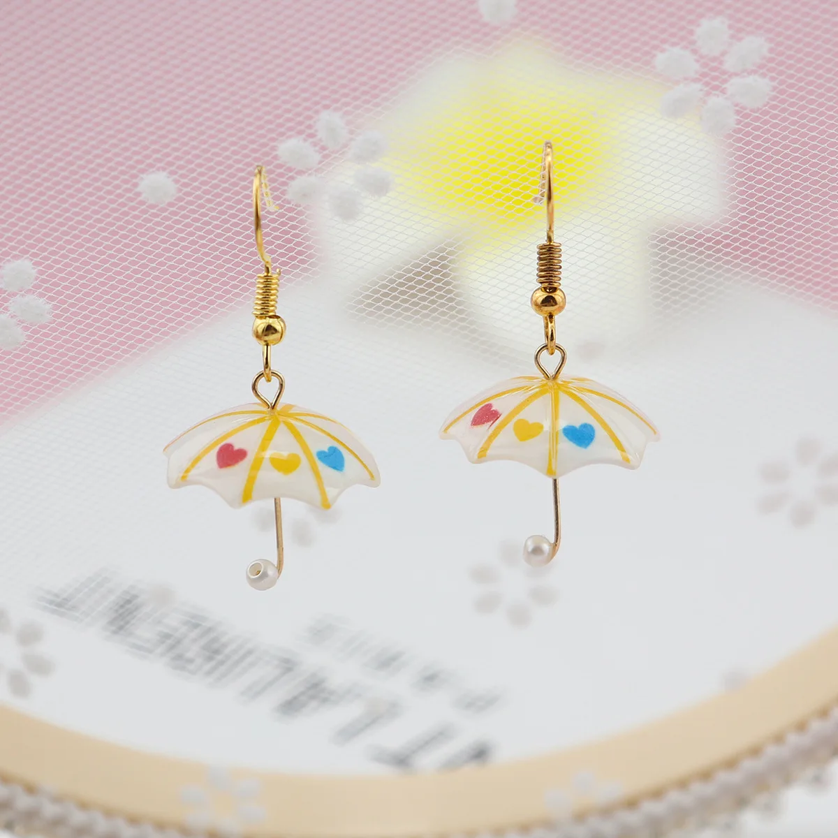 20 Pairs Rainbow Earrings Mini 3D Cute Umbrella Dangle Earring For Women Girl Funny Pendant Jewelry Wholesale