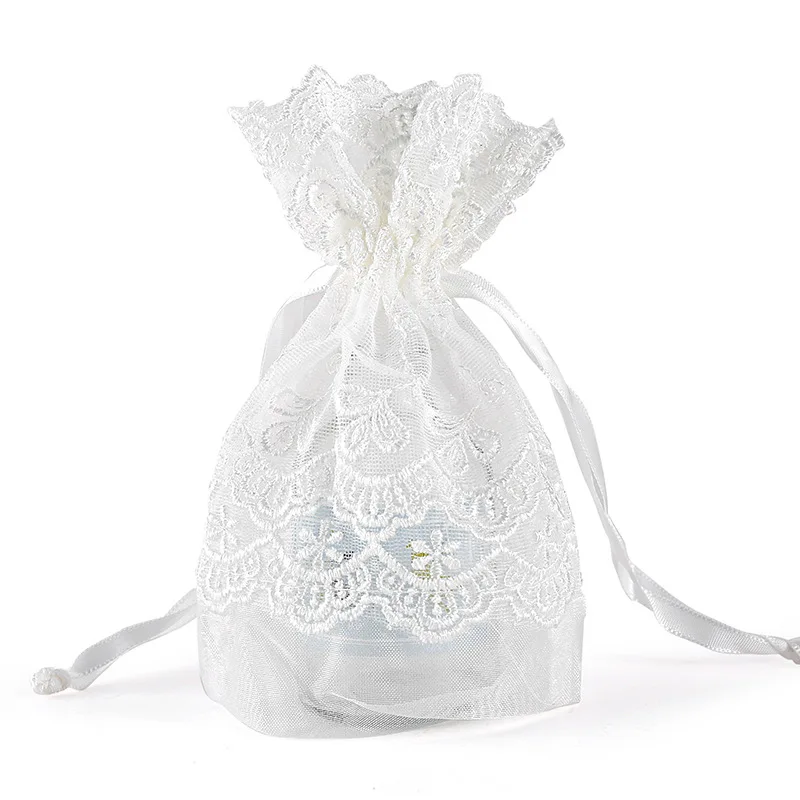 New Creative Mesh Gift Bag with Lace for Stylish Storage and Packaging  with Lace Closure for Jewelry Gift Soap Collection