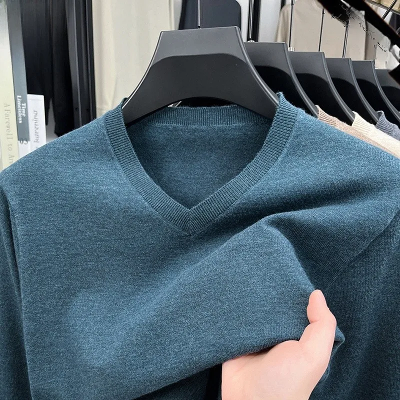 

TUCANO мужской тонкий шерстяной трикотаж V-Ne весна осень Chien Heart Ne Dad Base irt Busin Casual Sle Pure Color