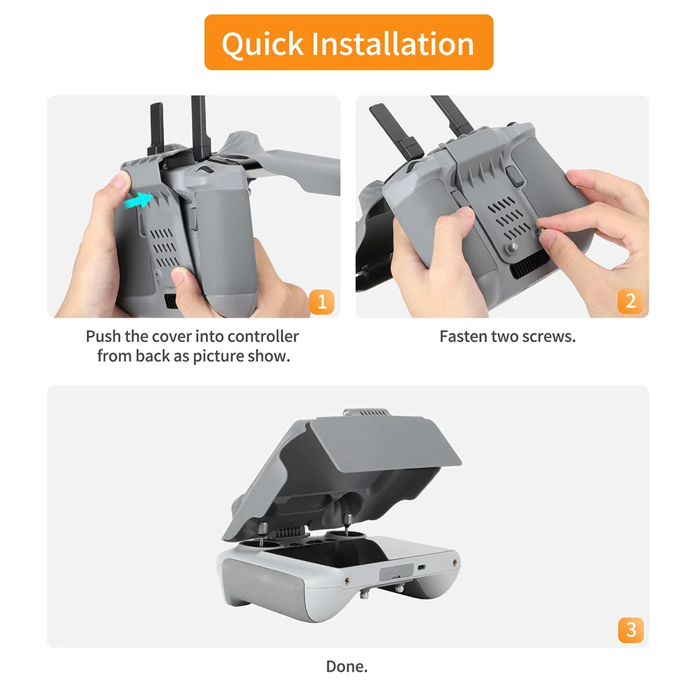 RC Controller Sun Hood pieghevole ABS parasole accessori per telecomando parasole per DJI RC 2 RC 1 Air 3 Mini 3 Pro