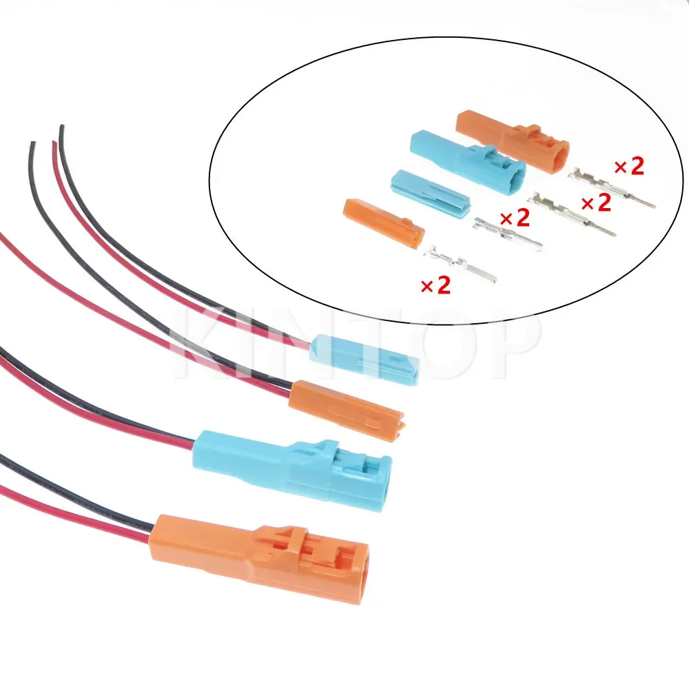 Connecteur de boîtier en plastique de prise de câble de fil automatique, 1 jeu, 2 broches, 6098-3857, 6098-3853