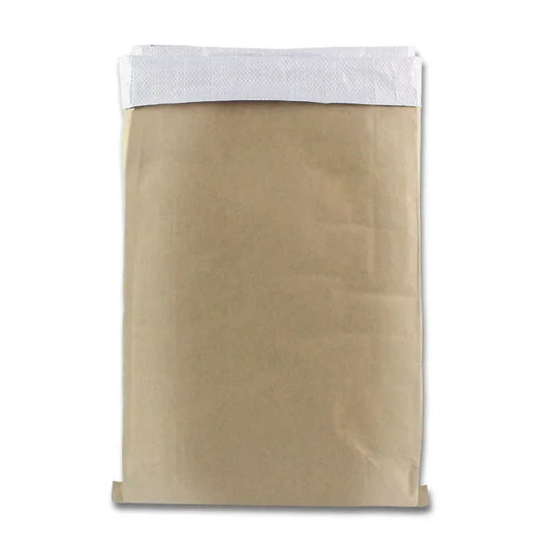 

10PCS Spot Kraft Paper Composite Woven Bag Moisture-proof Thick Chemical Paper Plastic Bag Feed Grain Packaging Gunny Bag