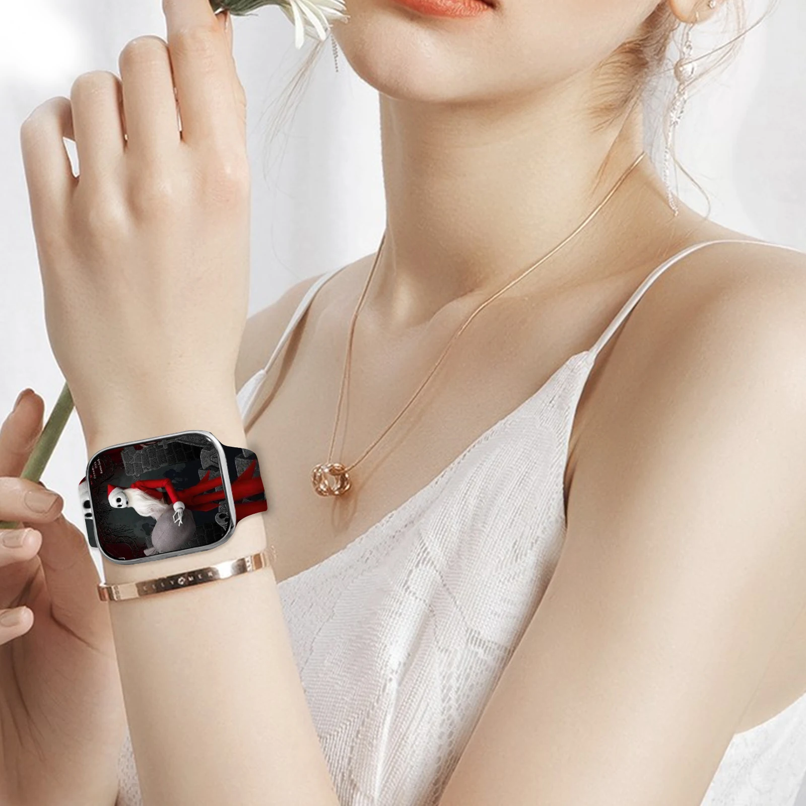 الكابوس قبل عيد الميلاد حزام ل iWatch11 10 9 8 سيليكون الفرقة استبدال سوار لساعة أبل 46 مللي متر 42 مللي متر 41 مللي متر 38 مللي متر #4