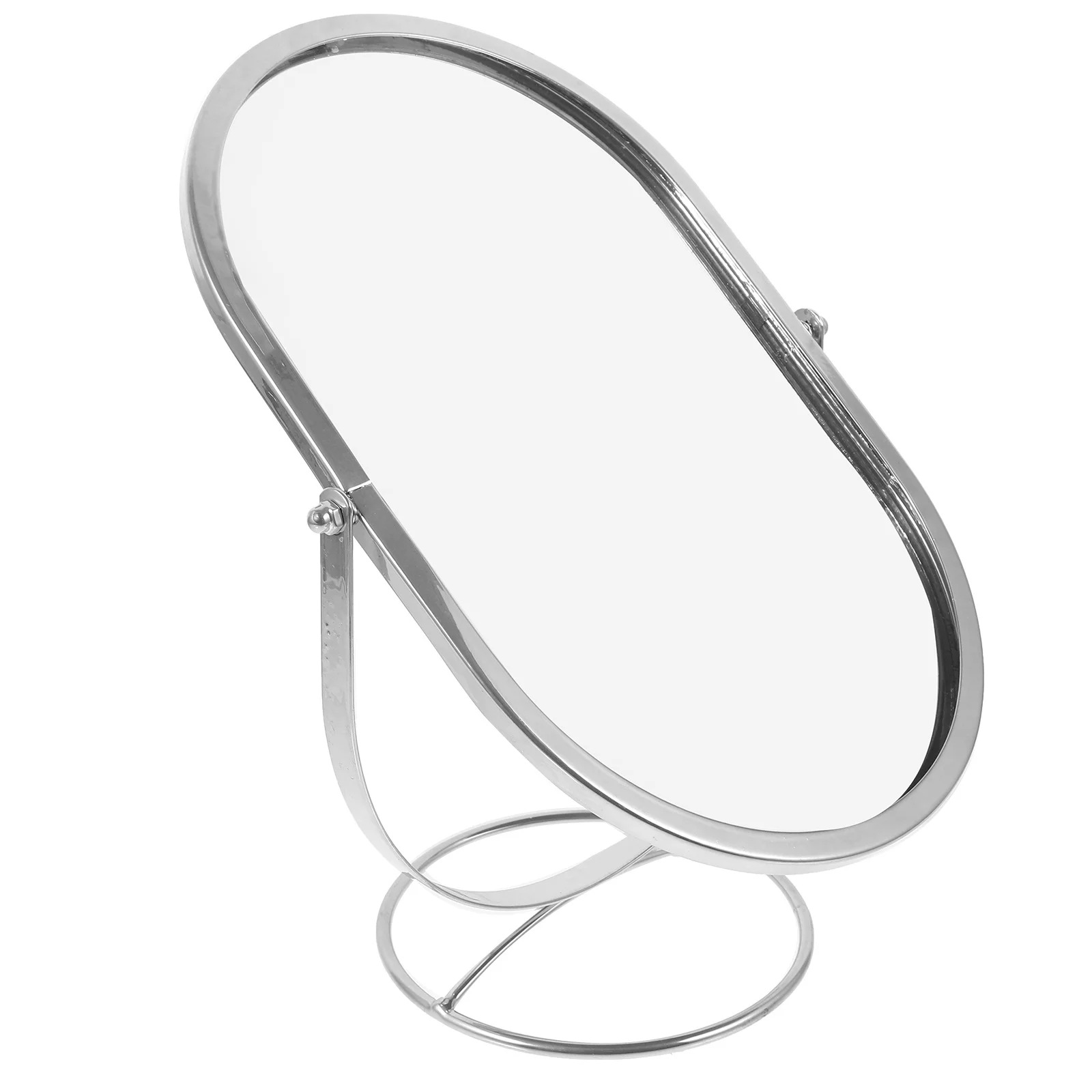 Oval Shape Swivel Vanity Mirror Tabletop Makeup Mirror Clear Reflection Rotatable Bedroom Dresser Desk Mirrors for Bedroom