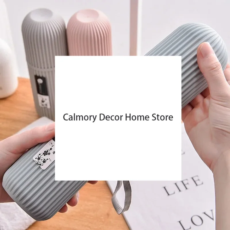 Travel Portable Toothbrush Cup Bathroom Toothpaste Holder Storage Case Box Organizer Travel Toiletries Storage Cup New Creative