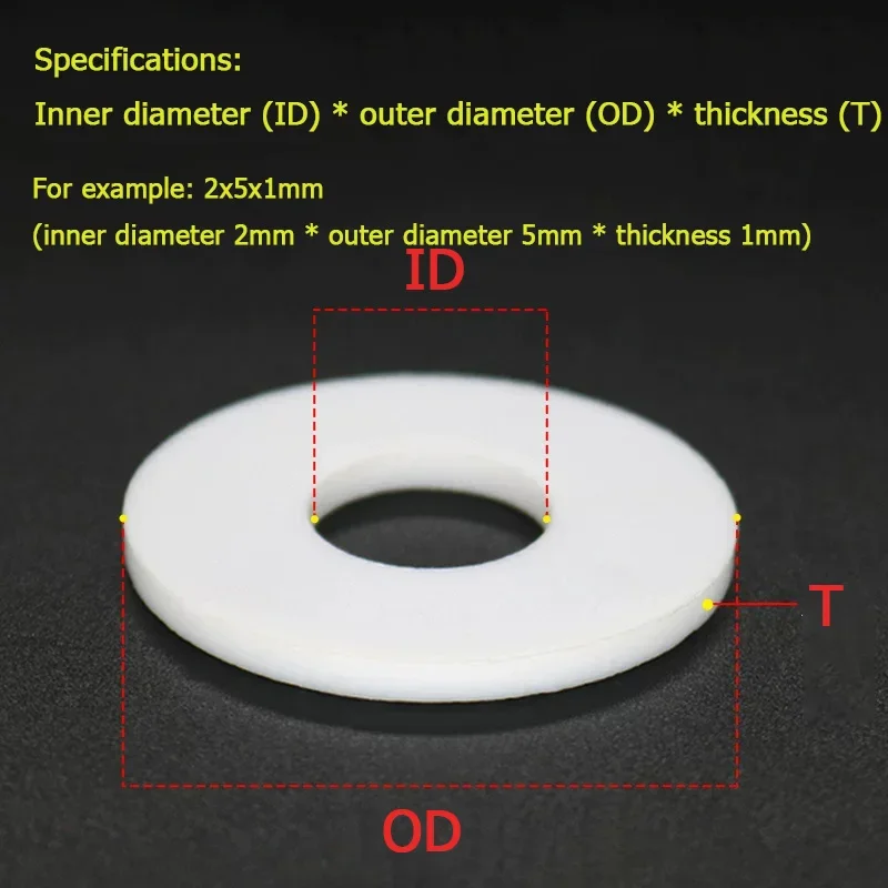 1/5/15Pcs DN15~DN400 Flange Pressure Gauge Water Pipe Joint Gasket PTFE Flat Washer Gasket Spacer Sealing For Pressure Gage