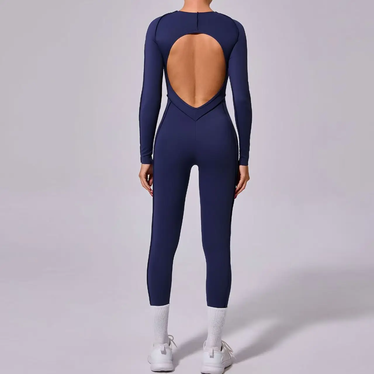 

One-Piece Yoga Set Shorts Jumtsuit Women Solid Gym Clothes Fitness Bra Long Sleeve Jacket Leggings Shockproof Sports Suit