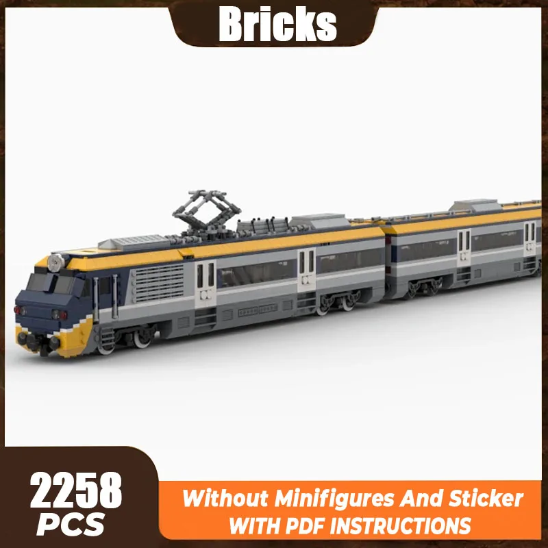 Moc Building Bricks Car Model Model Inspired Commuter Train 1:48 Technology Modular Blocks Gift Christmas Toys DIY Sets Assembly