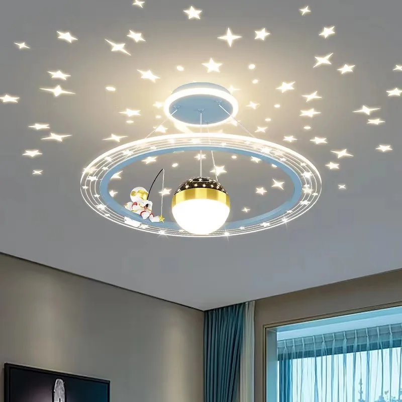 Creative Cartoon Astronaut Starry Sky Pendant Lamps Children's Bedroom living room Chandeliers Modern Restaurant Lighting lights